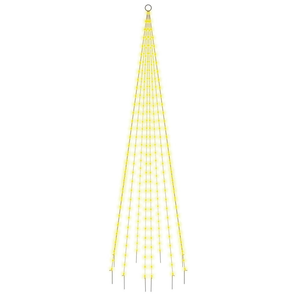 Albero di Natale Pennone Bianco Caldo 310 LED 300 cm 343522