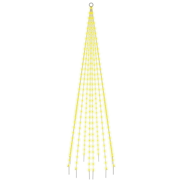 Albero di Natale Pennone Bianco Caldo 310 LED 300 cm 343522