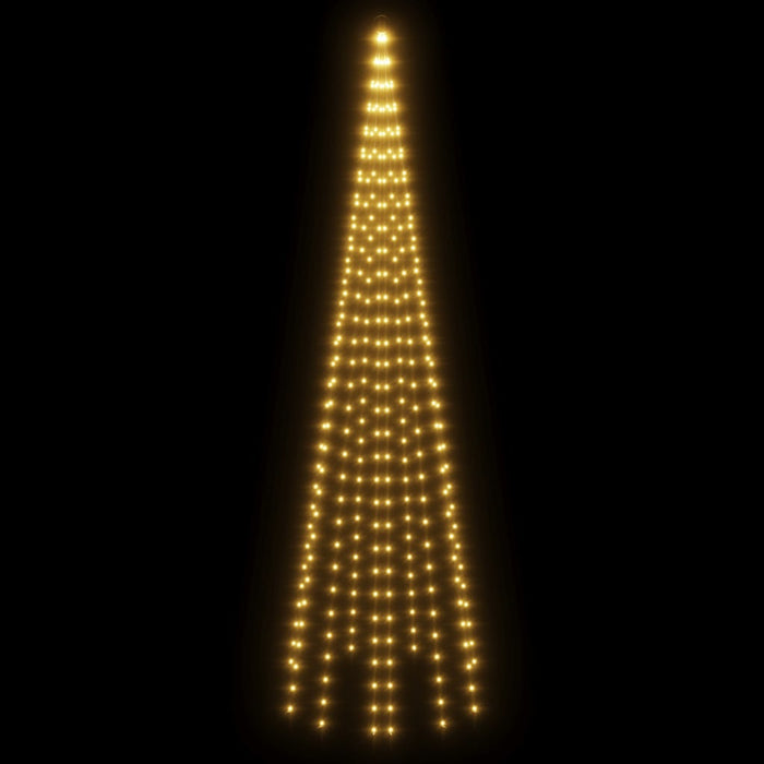 Albero di Natale Pennone Bianco Caldo 310 LED 300 cm 343522