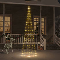 Albero di Natale Pennone Bianco Caldo 310 LED 300 cm cod 12253