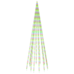 Albero di Natale Pennone Colorato 732 LED 500 cm