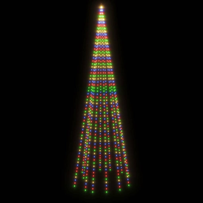 Albero di Natale Pennone Colorato 732 LED 500 cm