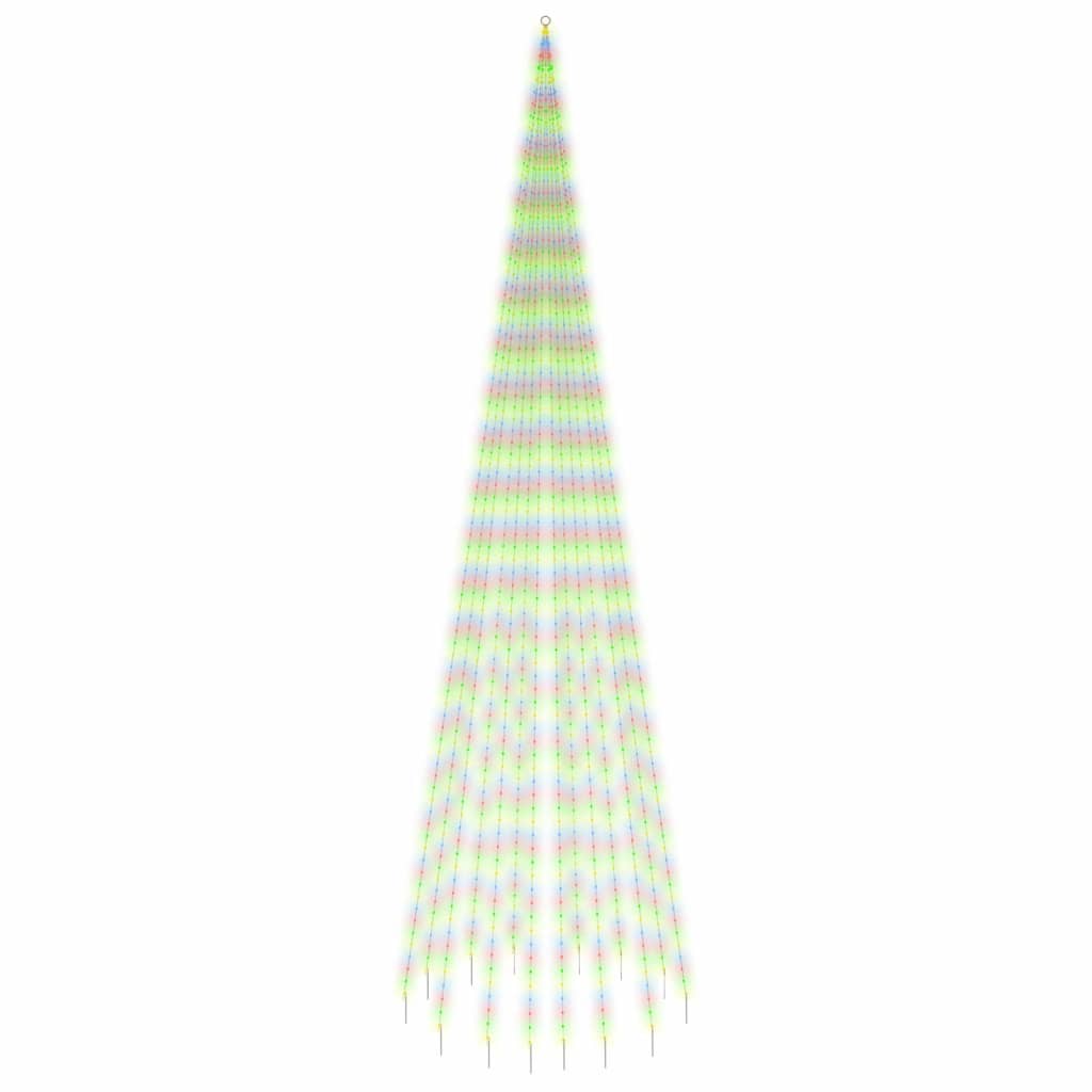 Albero di Natale Pennone Colorato 1134 LED 800 cm 343533