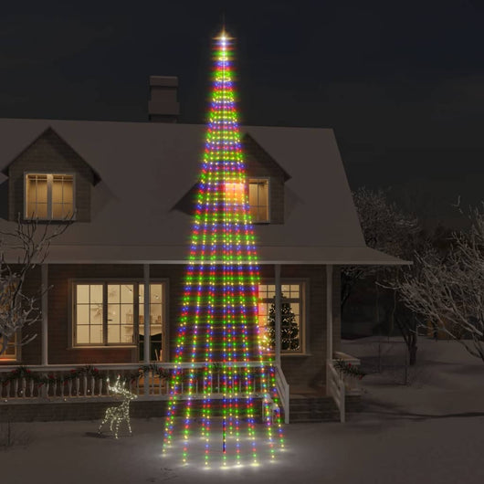 Albero di Natale Pennone Colorato 1134 LED 800 cm 343533