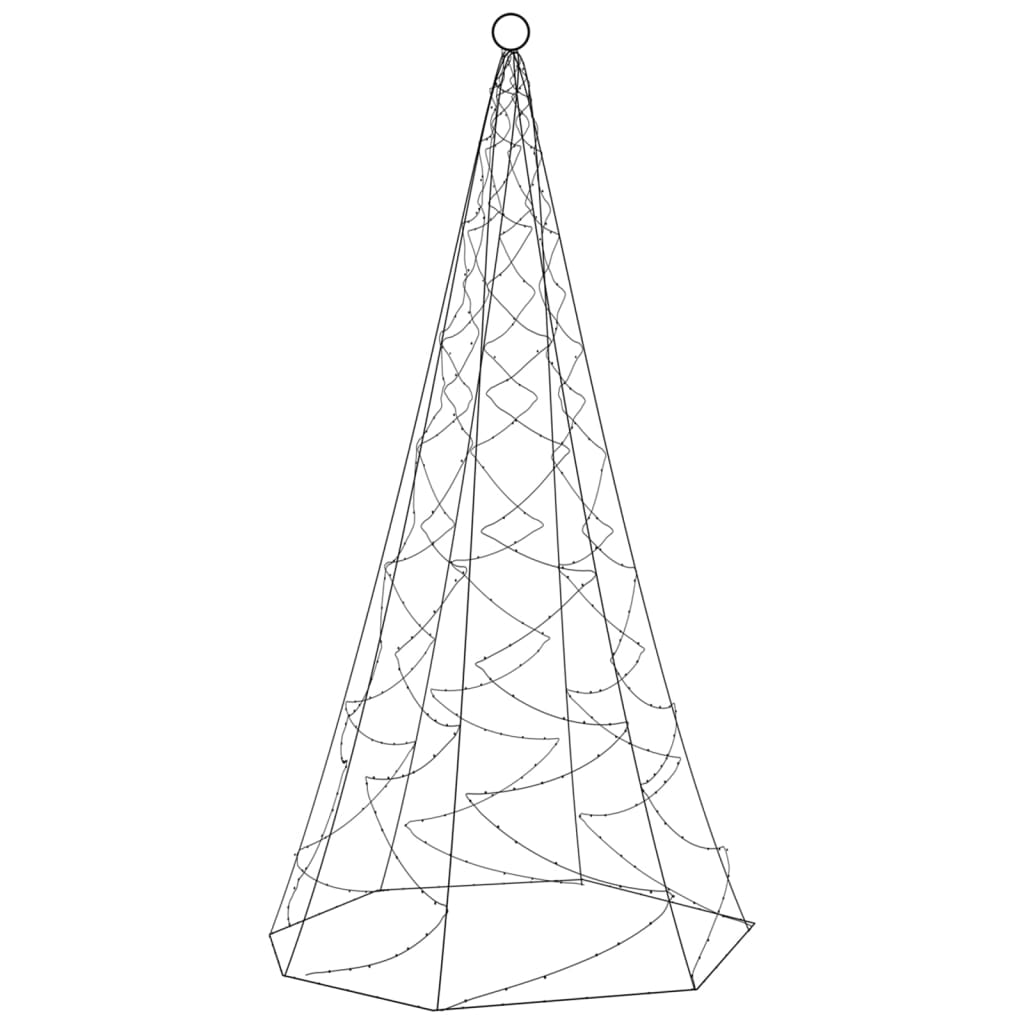 Albero di Natale Pennone Bianco Caldo 200 LED 180 cm 343534