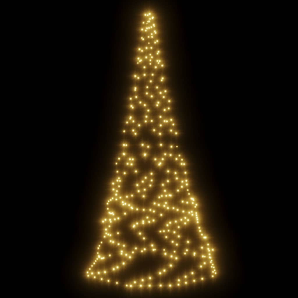 Albero di Natale Pennone Bianco Caldo 200 LED 180 cm 343534