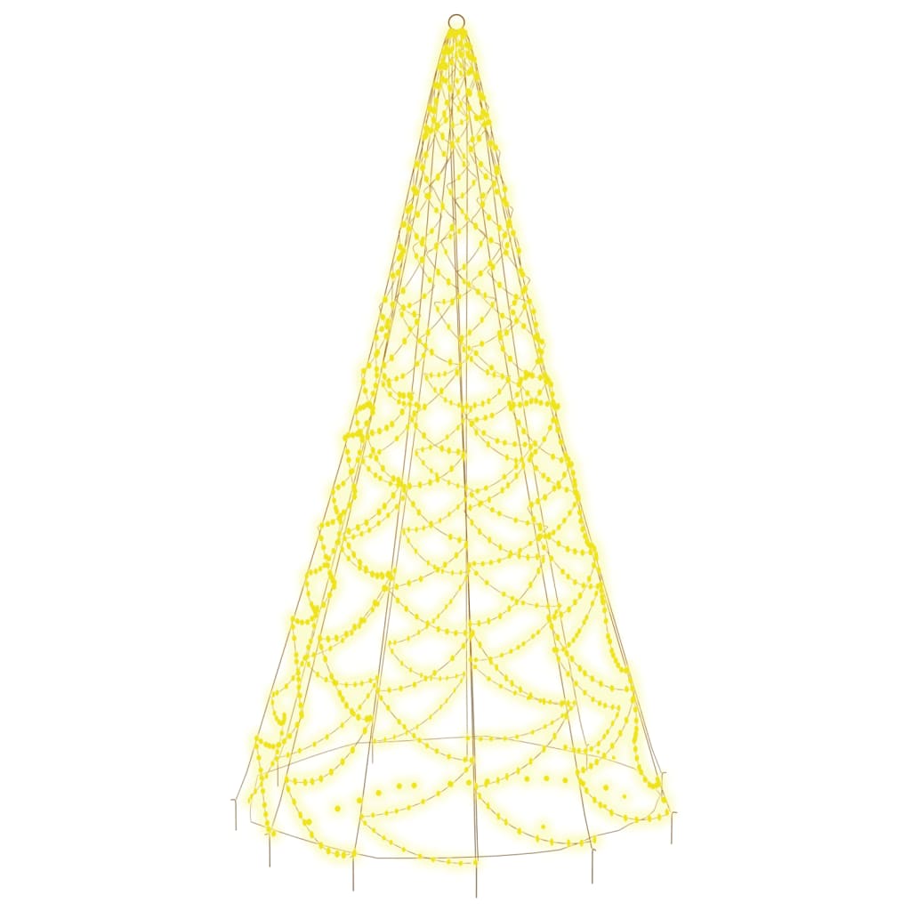 Albero di Natale Pennone Bianco Caldo 500 LED 300 cm