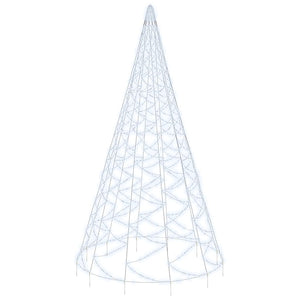 Albero di Natale Pennone Bianco Freddo 3000 LED 800 cm