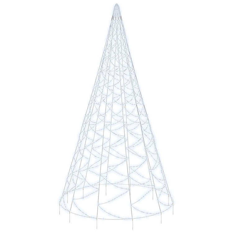 Albero di Natale Pennone Bianco Freddo 3000 LED 800 cm