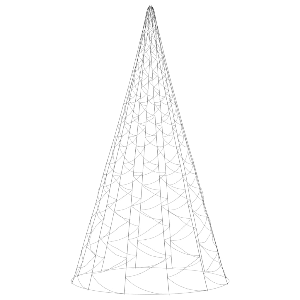 Albero di Natale Pennone Bianco Freddo 3000 LED 800 cm