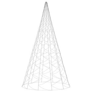 Albero di Natale Pennone Bianco Freddo 3000 LED 800 cm