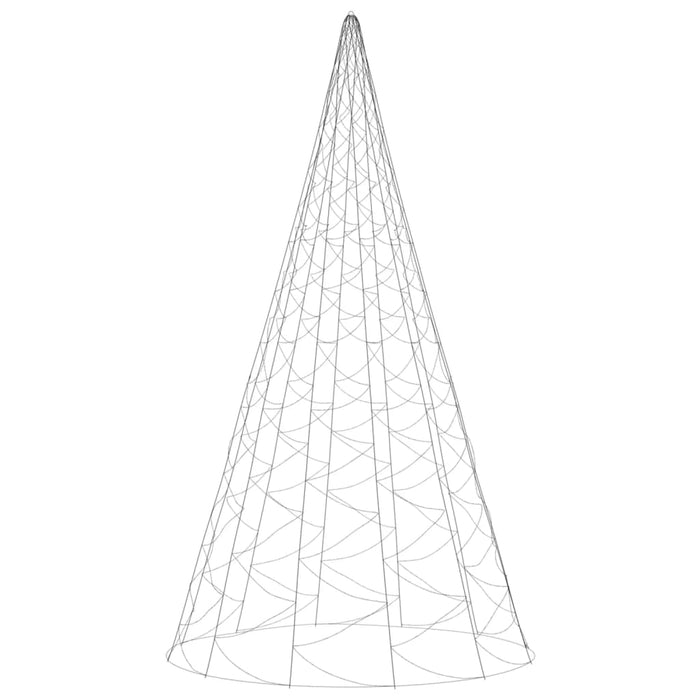 Albero di Natale Pennone Bianco Freddo 3000 LED 800 cm 343547