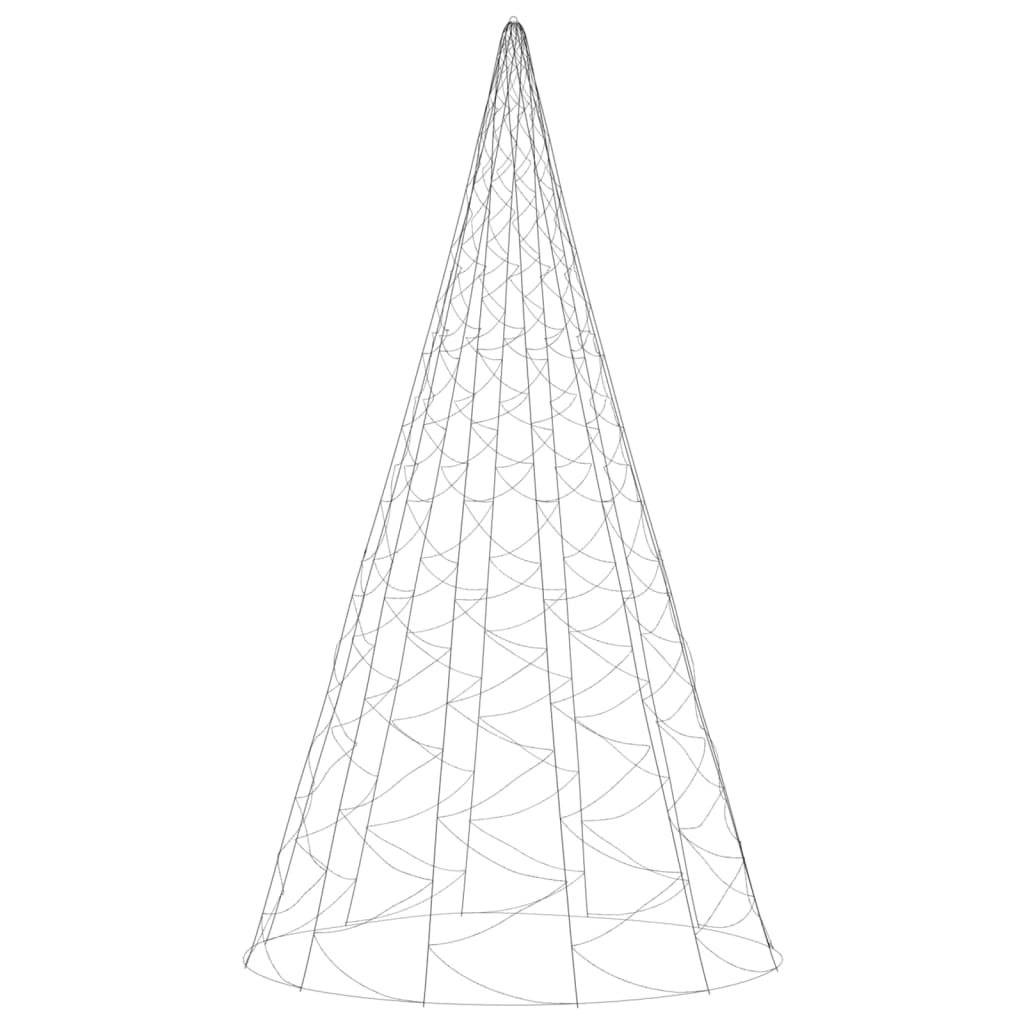 Albero di Natale Pennone Blu 3000 LED 800 cm