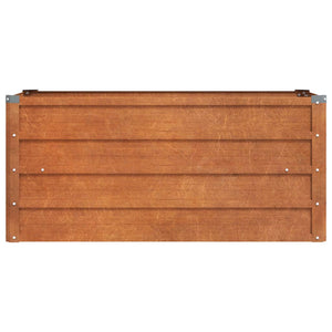 Fioriera da Giardino Grigia 100x40x45 cm Acciaio Corten cod mxl 67260