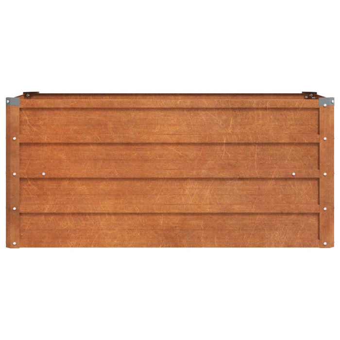 Fioriera da Giardino Grigia 100x40x45 cm Acciaio Corten cod mxl 67260