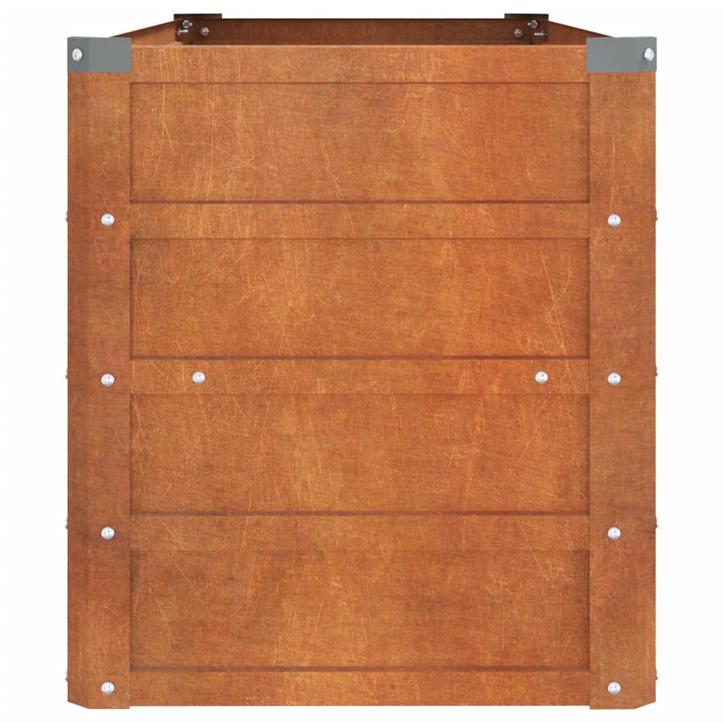 Fioriera da Giardino Grigia 100x40x45 cm Acciaio Corten cod mxl 67260