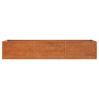 Letto Rialzato da Giardino Ruggine 240x80x45 cm Acciaio Corten 151960