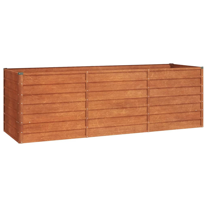 Fioriera da Giardino Grigia 240x80x77 cm Acciaio Corten cod mxl 66892