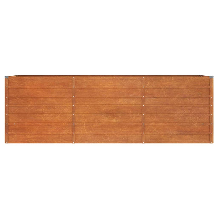 Fioriera da Giardino Grigia 240x80x77 cm Acciaio Corten cod mxl 66892