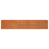 Fioriera da Giardino Grigia 400x80x77 cm Acciaio Corten cod mxl 66894