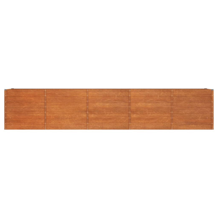 Fioriera da Giardino Grigia 400x80x77 cm Acciaio Corten cod mxl 66894