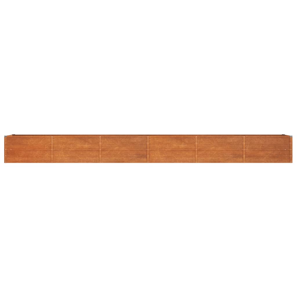 Fioriera da Giardino Grigia 480x80x45 cm Acciaio Corten