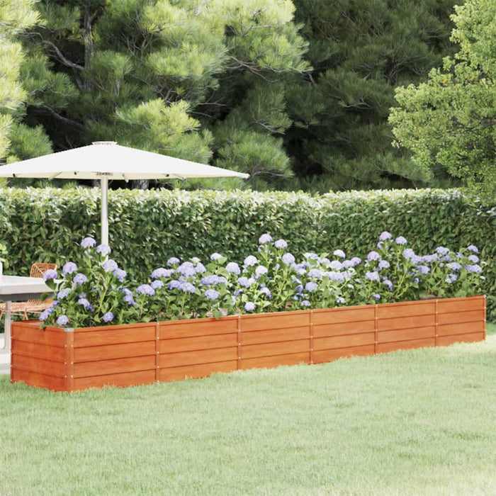 Fioriera da Giardino Grigia 480x80x45 cm Acciaio Corten