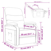 Poltrona Reclinabile in Tessuto Tortora 344898