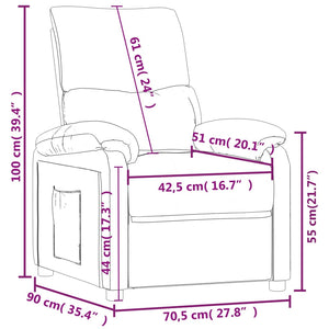 Poltrona Reclinabile in Tessuto Crema 344902