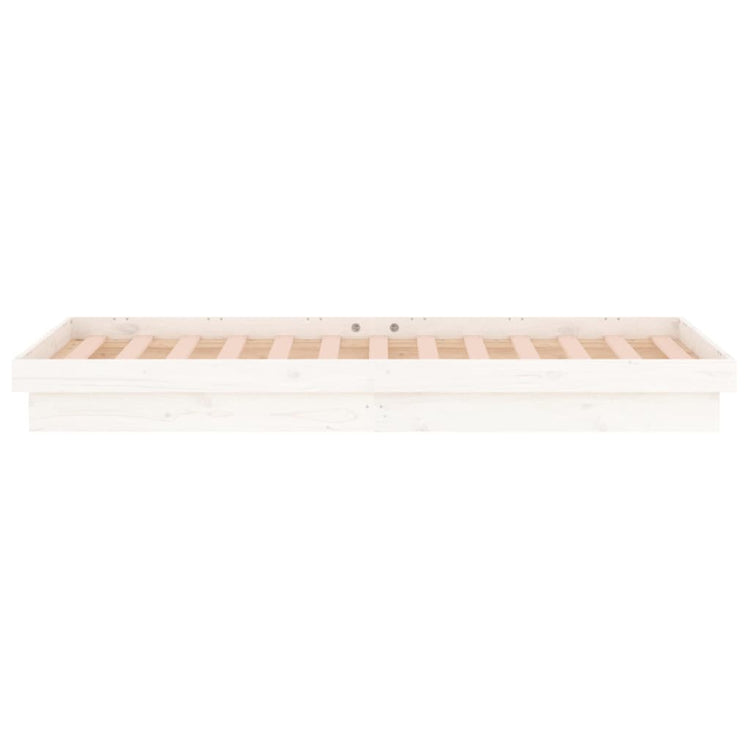 Giroletto con LED Bianco 90x190 cm Single in Legno Massello 820003