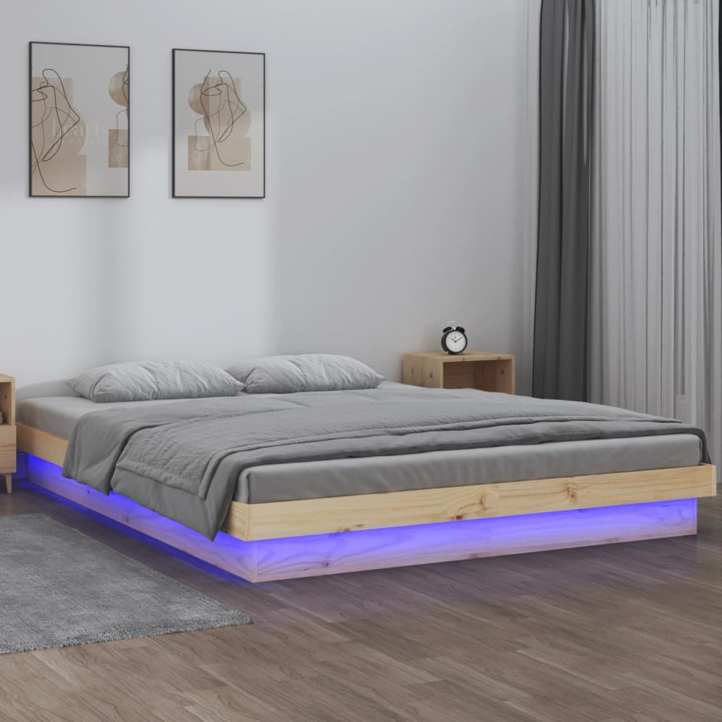 Giroletto con LED 120x190 cm Small Double in Legno Massello 820007