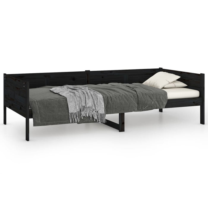 Dormeuse Nera in Legno Massello di Pino 90x190 cm cod mxl 34197