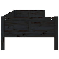 Dormeuse Nera in Legno Massello di Pino 90x190 cm cod mxl 34197