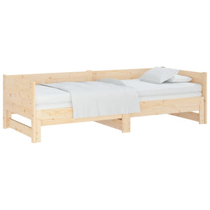 Dormeuse Estraibile in Legno Massello di Pino 2x(90x200) cm cod mxl 58761