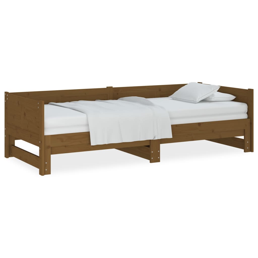 Dormeuse Estraibile Miele Legno Massello di Pino 2x(90x200) cm 820255