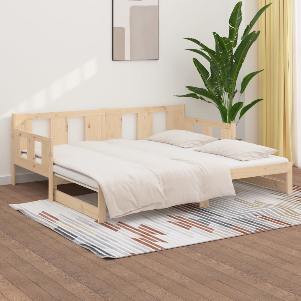 Dormeuse Estraibile in Legno Massello di Pino 2x(90x200) cm cod mxl 62094