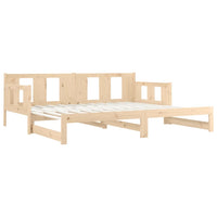 Dormeuse Estraibile in Legno Massello di Pino 2x(80x200) cm 820287