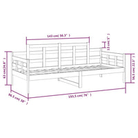 Dormeuse Bianca in Legno Massello di Pino 90x190 cm cod mxl 59410