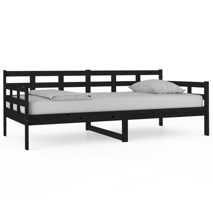 Dormeuse Nera in Legno Massello di Pino 90x190 cm cod mxl 62389