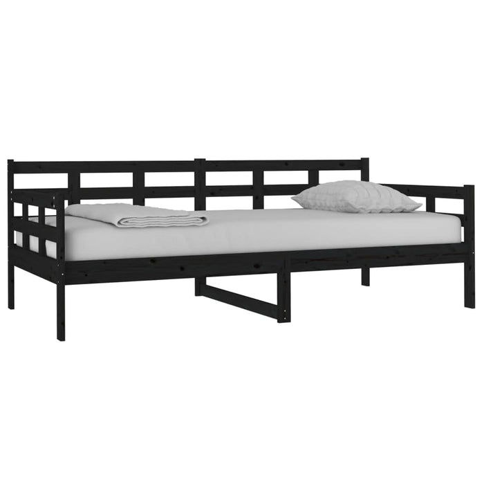 Dormeuse Nera in Legno Massello di Pino 90x190 cm cod mxl 62389