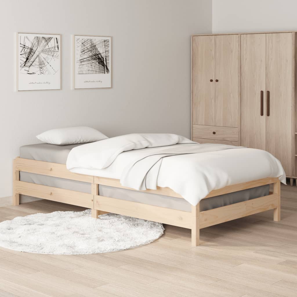 Letto Impilabile 100x200cm in Legno Massello di Pino cod mxl 57860