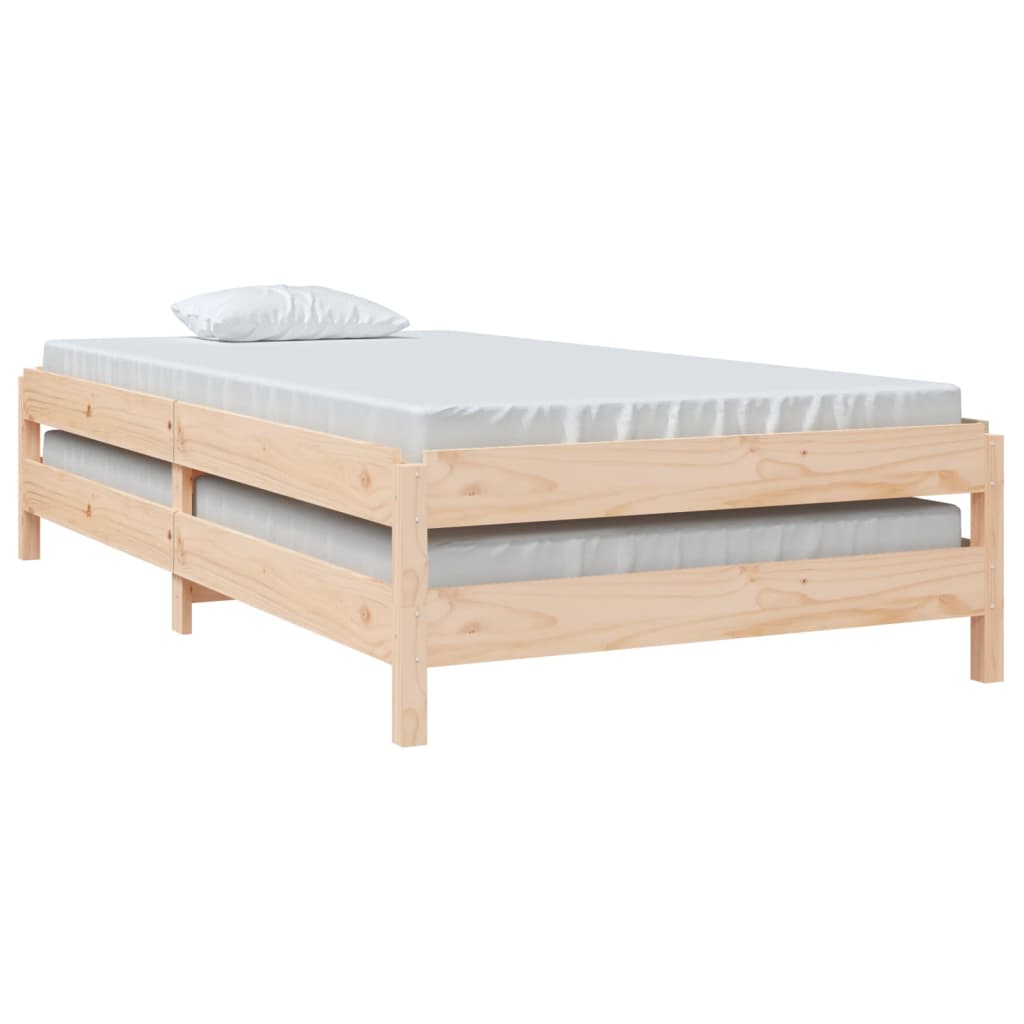 Letto Impilabile 100x200cm in Legno Massello di Pino cod mxl 57860