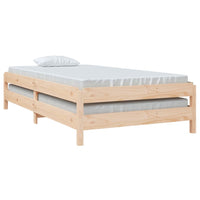 Letto Impilabile 100x200cm in Legno Massello di Pino 820387