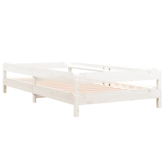 Letto Impilabile Bianco 100x200cm in Legno Massello di Pino cod mxl 55606