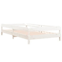 Letto Impilabile Bianco 100x200cm in Legno Massello di Pino 820388