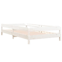 Letto Impilabile Bianco 90x200cm in Legno Massello di Pino 820393