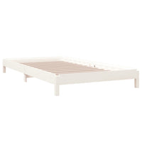 Letto Impilabile Bianco 90x200cm in Legno Massello di Pino 820393