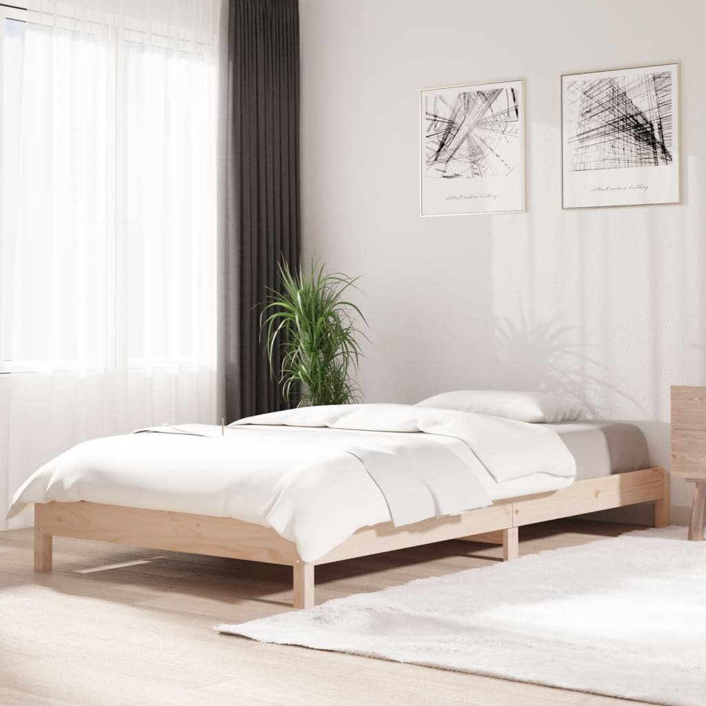 Letto Impilabile 90x190 cm in Legno Massello di Pino 820402