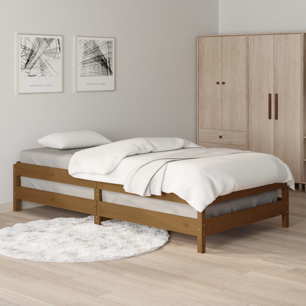 Letto Impilabile Miele 90x190 cm in Legno Massello di Pino 820405