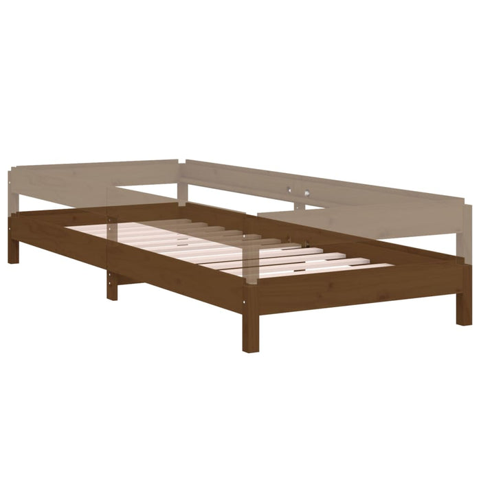 Letto Impilabile Miele 90x190 cm in Legno Massello di Pino 820405